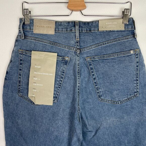 Everlane The Original Curvy Cheeky High Rise Straight Leg Jean Stone Washed 30 - Picture 5 of 9